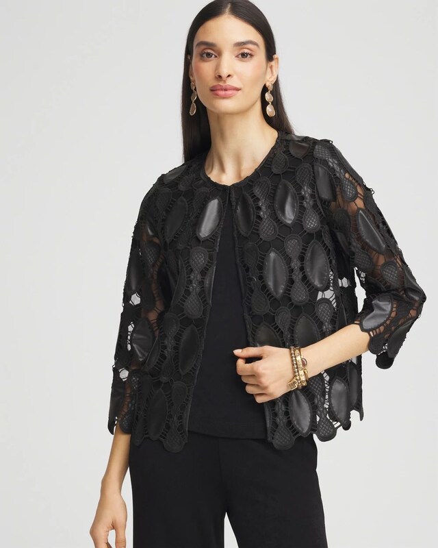Travelers Collection Faux Leather Jacket